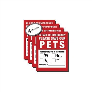 Naljepnica s upozorenjem o hitnom spašavanju kućnih ljubimaca